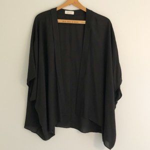 Aritzia Azure Skies Black Kimono Wrap